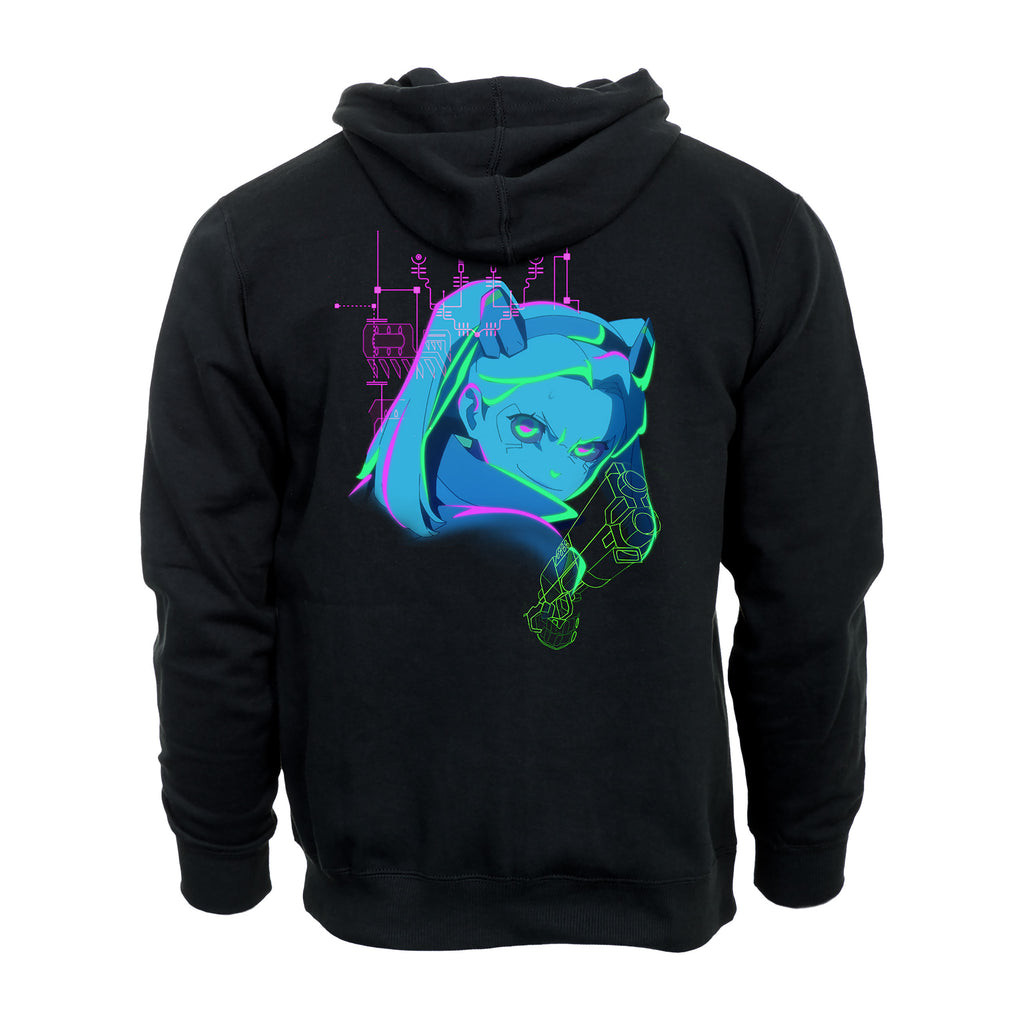 Imagen del producto Cyberpunk Edgerunners - Sudadera con capucha negra Rebecca Neon