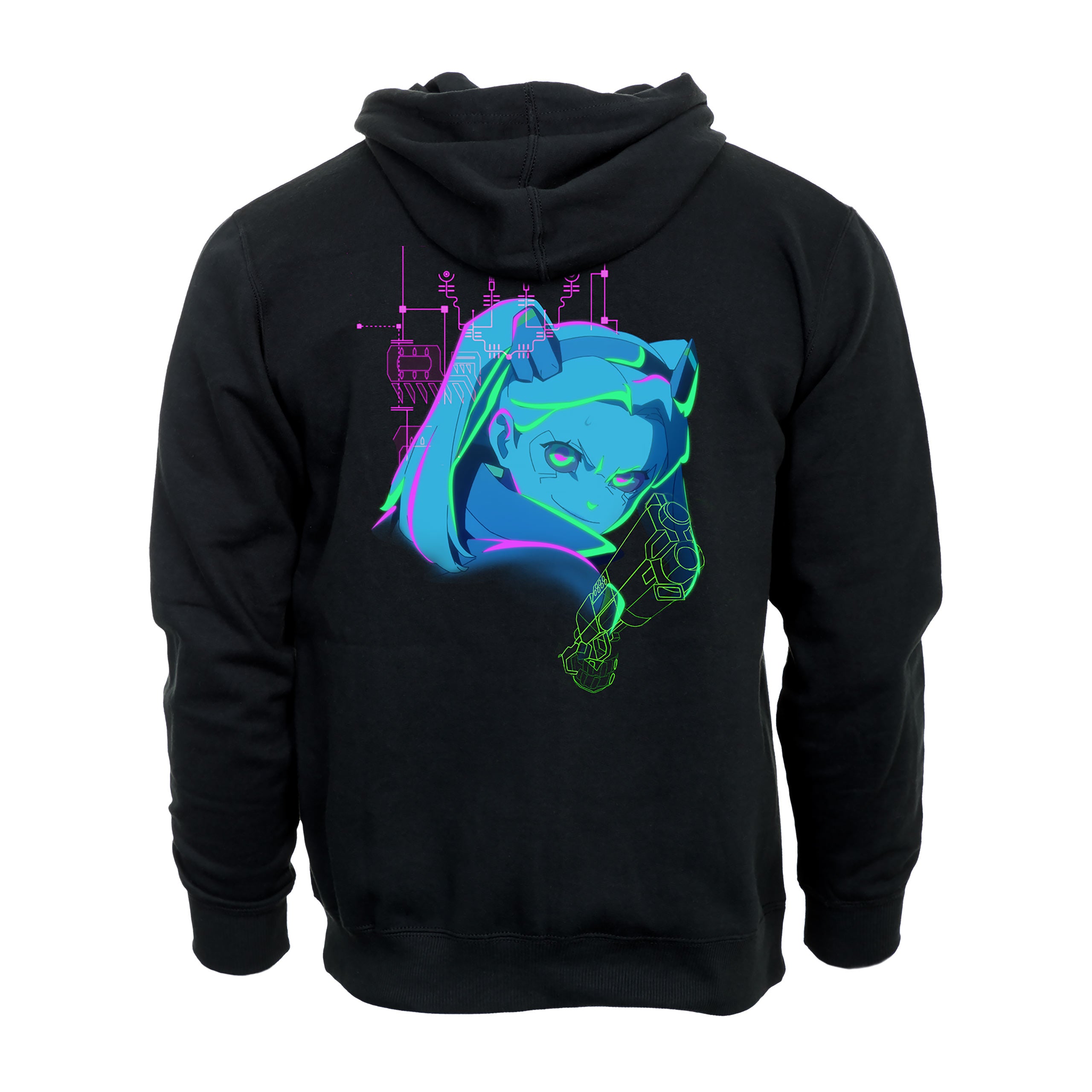 Imagen del producto Cyberpunk Edgerunners - Sudadera con capucha negra Rebecca Neon