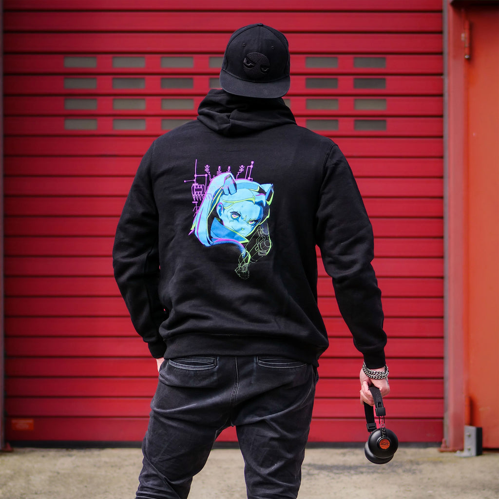 Imagen del producto Cyberpunk Edgerunners - Sudadera con capucha negra Rebecca Neon