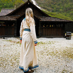 Imagen del producto Vestido Vikingo Lagertha beige-azul