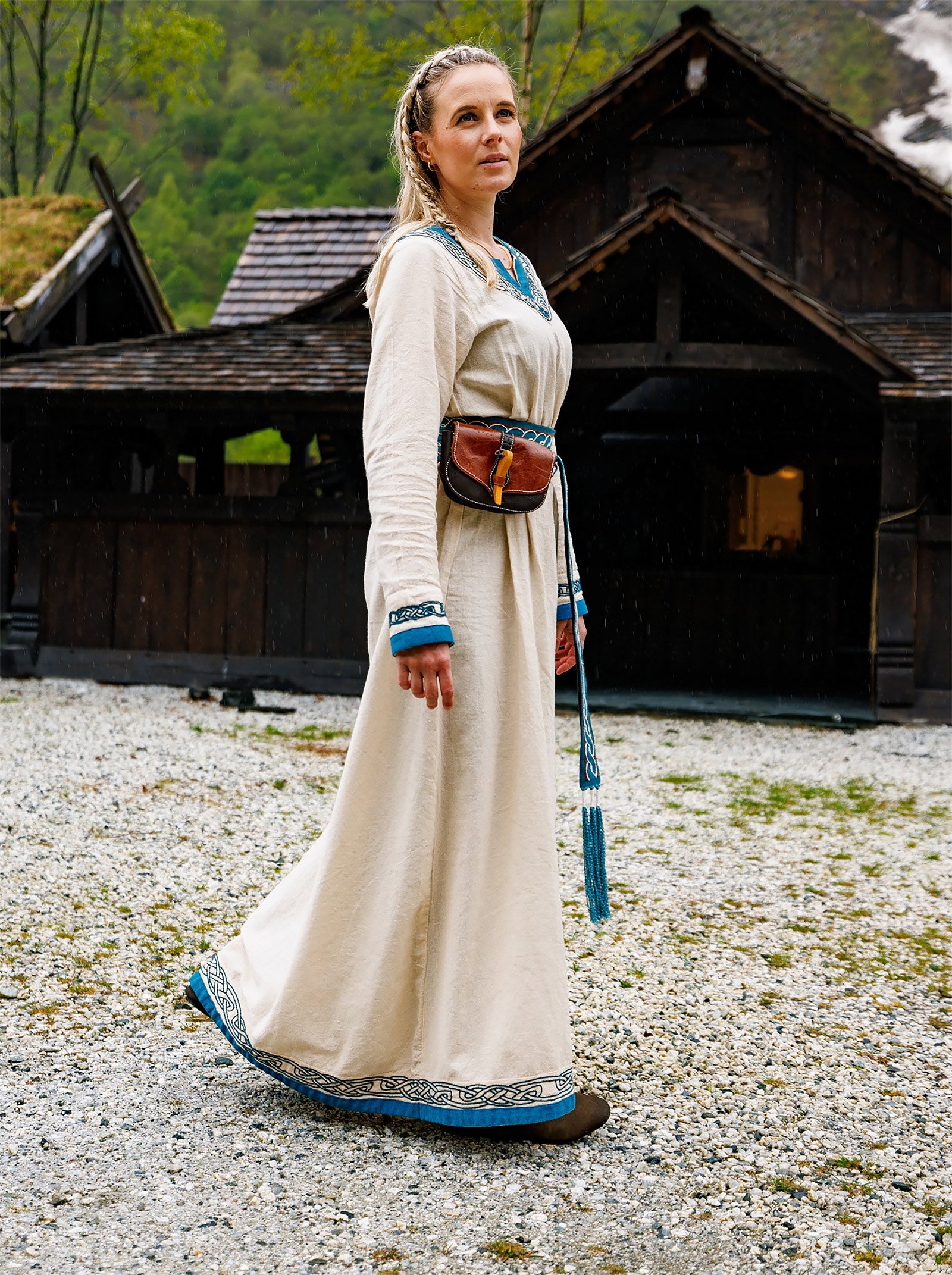 Imagen del producto Vestido Vikingo Lagertha beige-azul