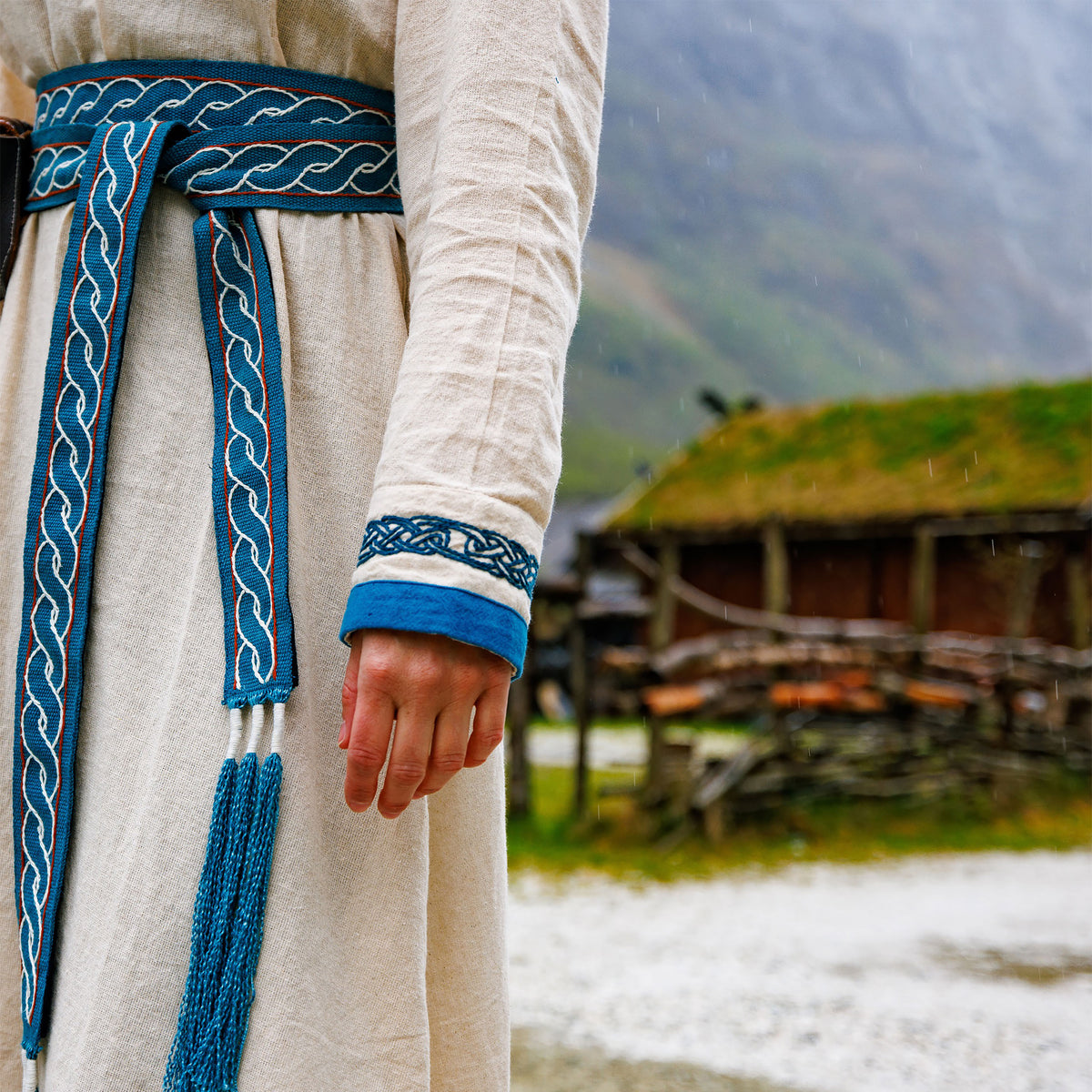 Imagen del producto Vestido Vikingo Lagertha beige-azul
