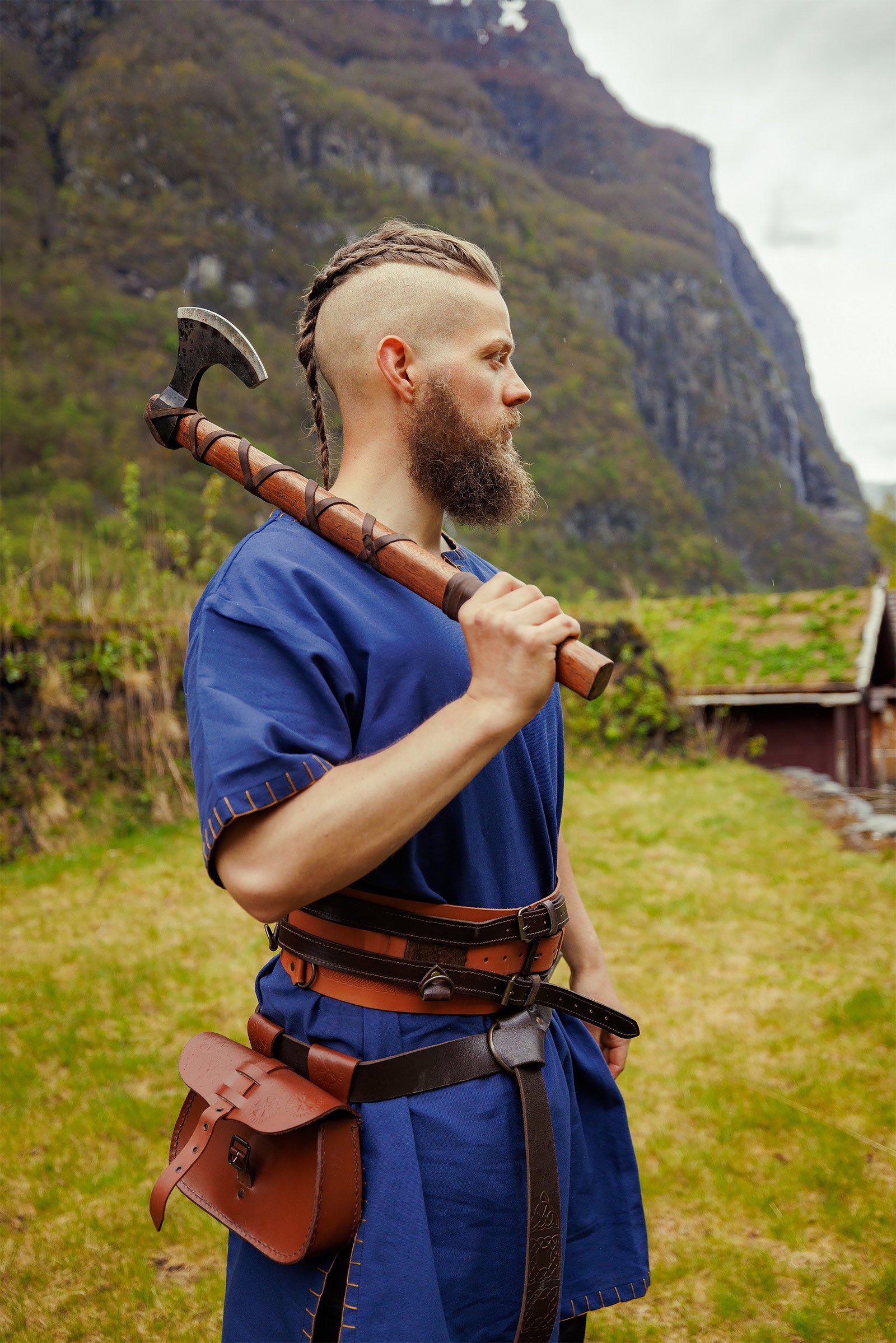Imagen del producto Túnica medieval de manga corta Theobald azul