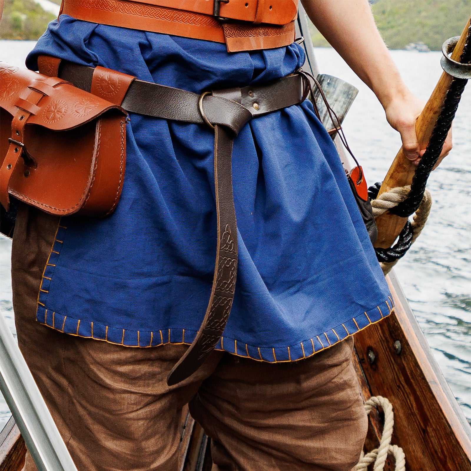 Imagen del producto Túnica medieval de manga corta Theobald azul