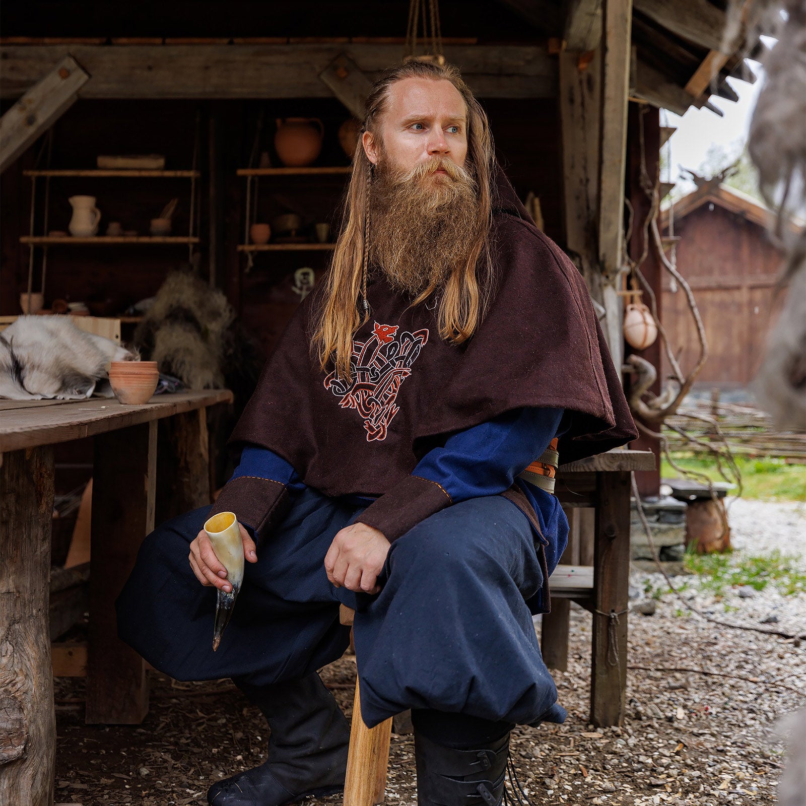 Imagen del producto Capucha medieval Bjomolf marrón