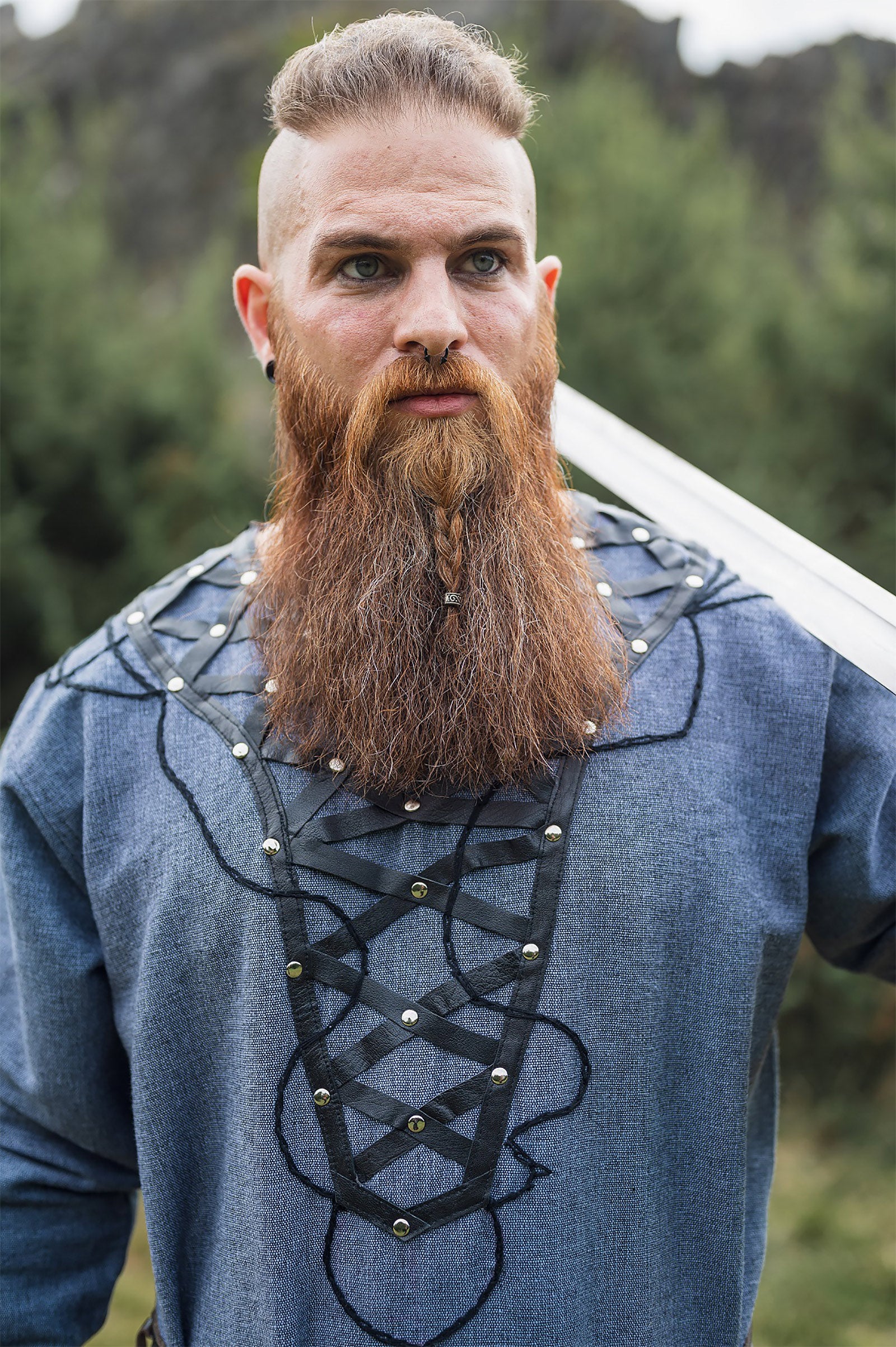 Imagen del producto Túnica medieval Erik azul-gris