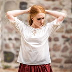 Imagen del producto Blusa medieval de manga corta Vera Beige