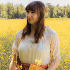 Imagen del producto Blusa medieval de manga corta Vera Beige