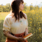 Imagen del producto Blusa medieval de manga corta Vera Beige