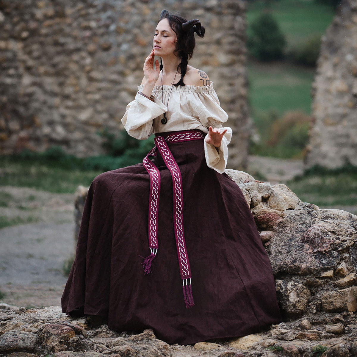 Imagen del producto Cinturón medieval Elina rojo