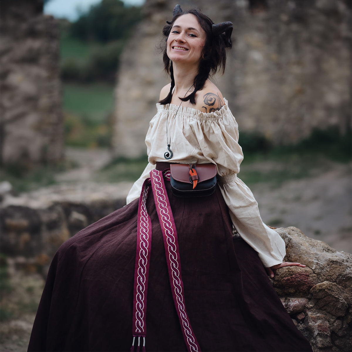 Imagen del producto Cinturón medieval Elina rojo