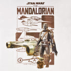 Imagen del producto Camiseta blanca de Grogu y Mandaloriano - Star Wars The Mandalorian