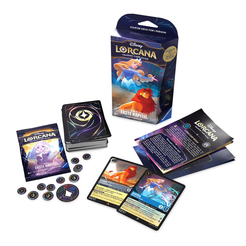 Imagen del producto Disney Lorcana Zafiro y Acero Starter Set - El Primer Capítulo Trading Card Game
