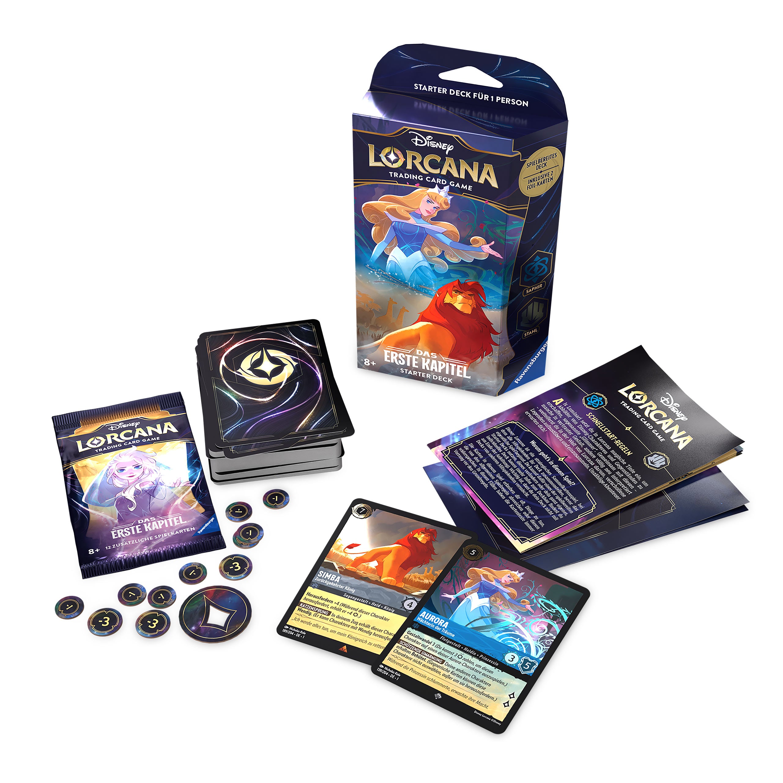 Imagen del producto Disney Lorcana Zafiro y Acero Starter Set - El Primer Capítulo Trading Card Game