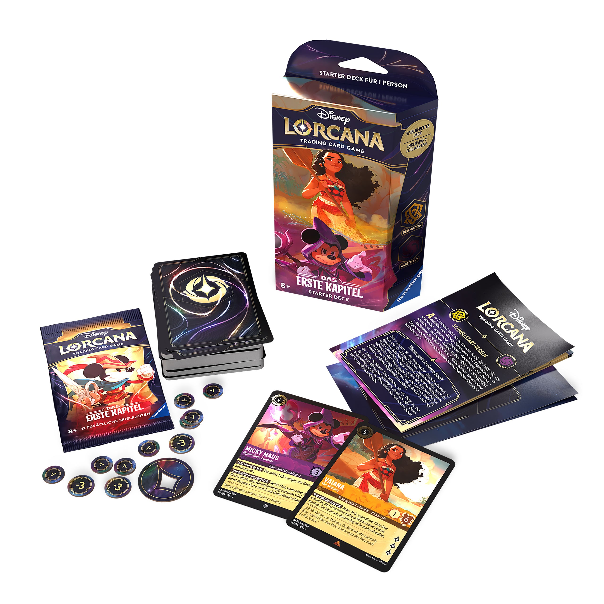 Imagen del producto Disney Lorcana Ámbar y Amatista Starter Set - El primer capítulo del juego de cartas coleccionables