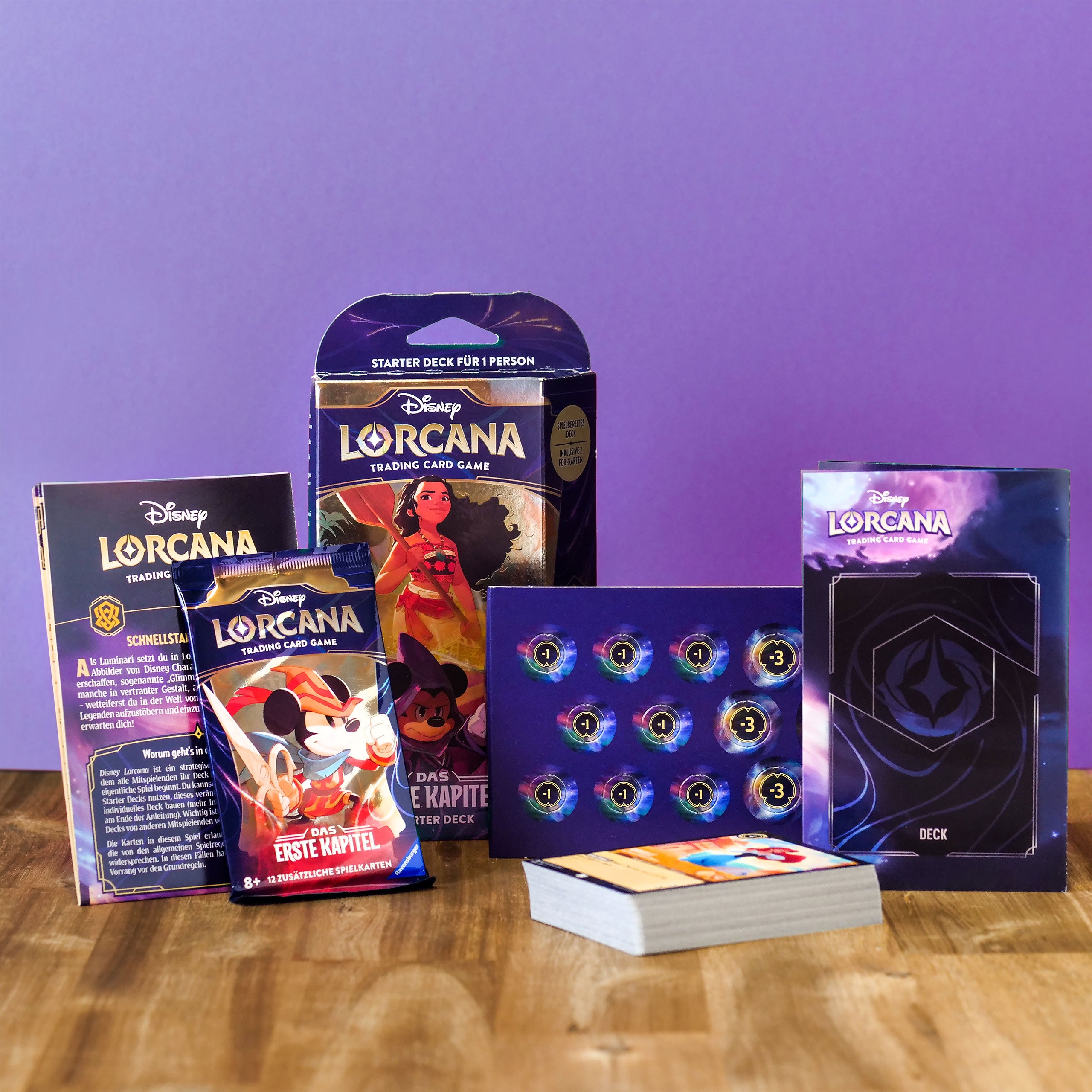 Imagen del producto Disney Lorcana Ámbar y Amatista Starter Set - El primer capítulo del juego de cartas coleccionables