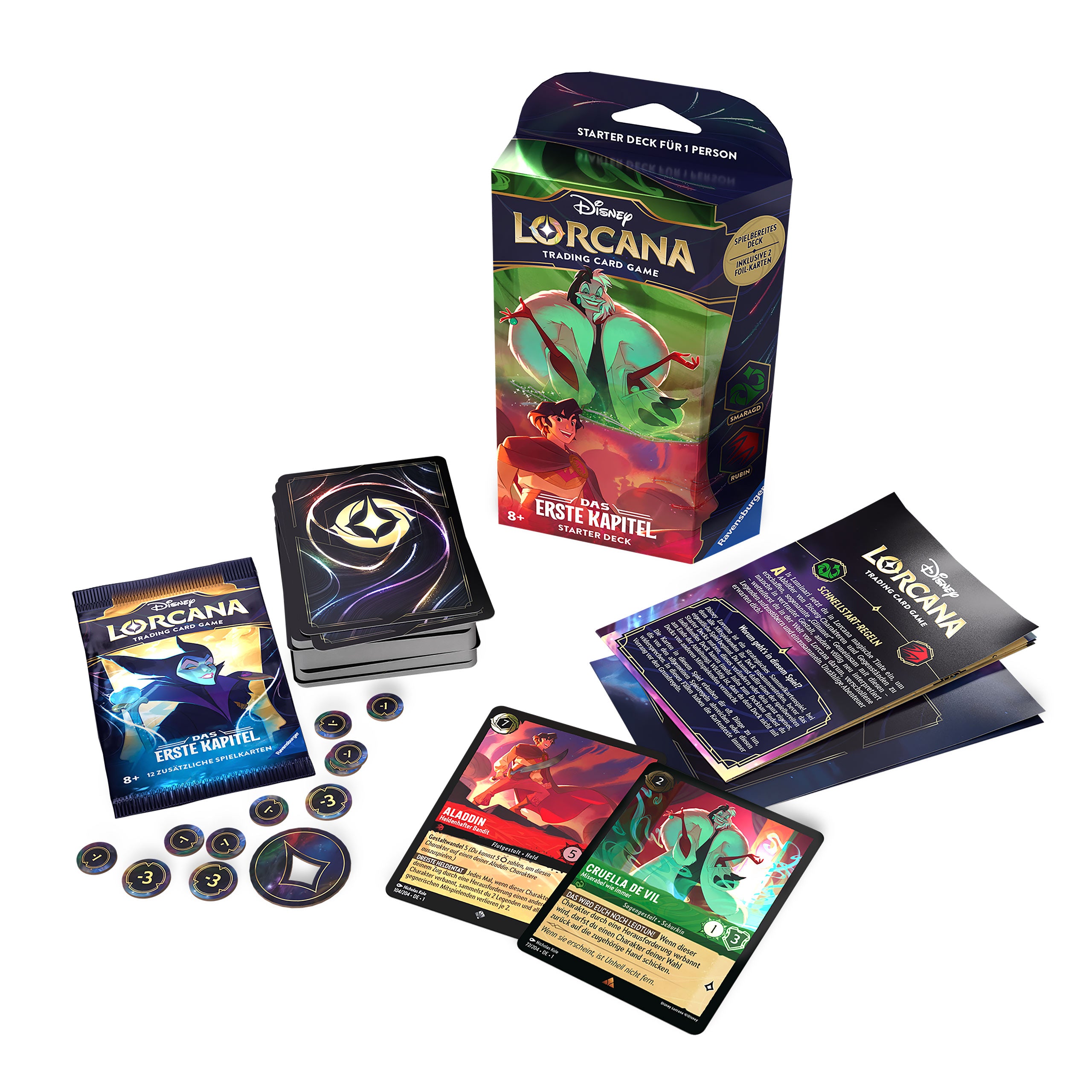 Imagen del producto Disney Lorcana Esmeralda y Rubí Starter Set - El primer capítulo Juego de cartas coleccionables