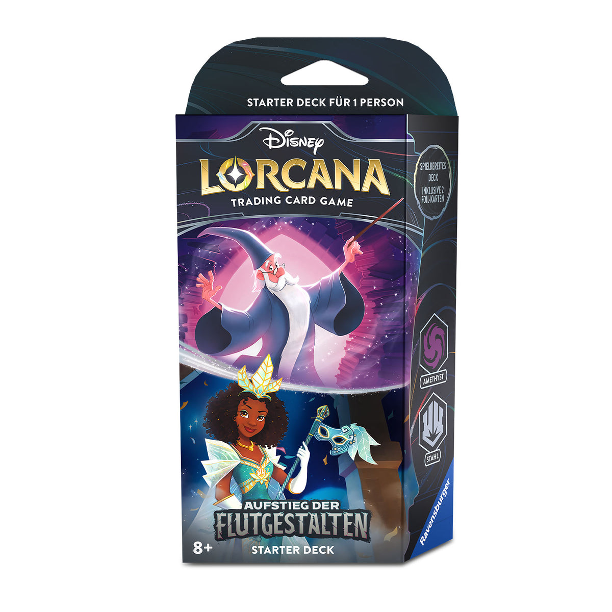 Imagen del producto Disney Lorcana Amatista y Acero Starter Set - Ascenso de las Formas de Marea Juego de Cartas Coleccionables