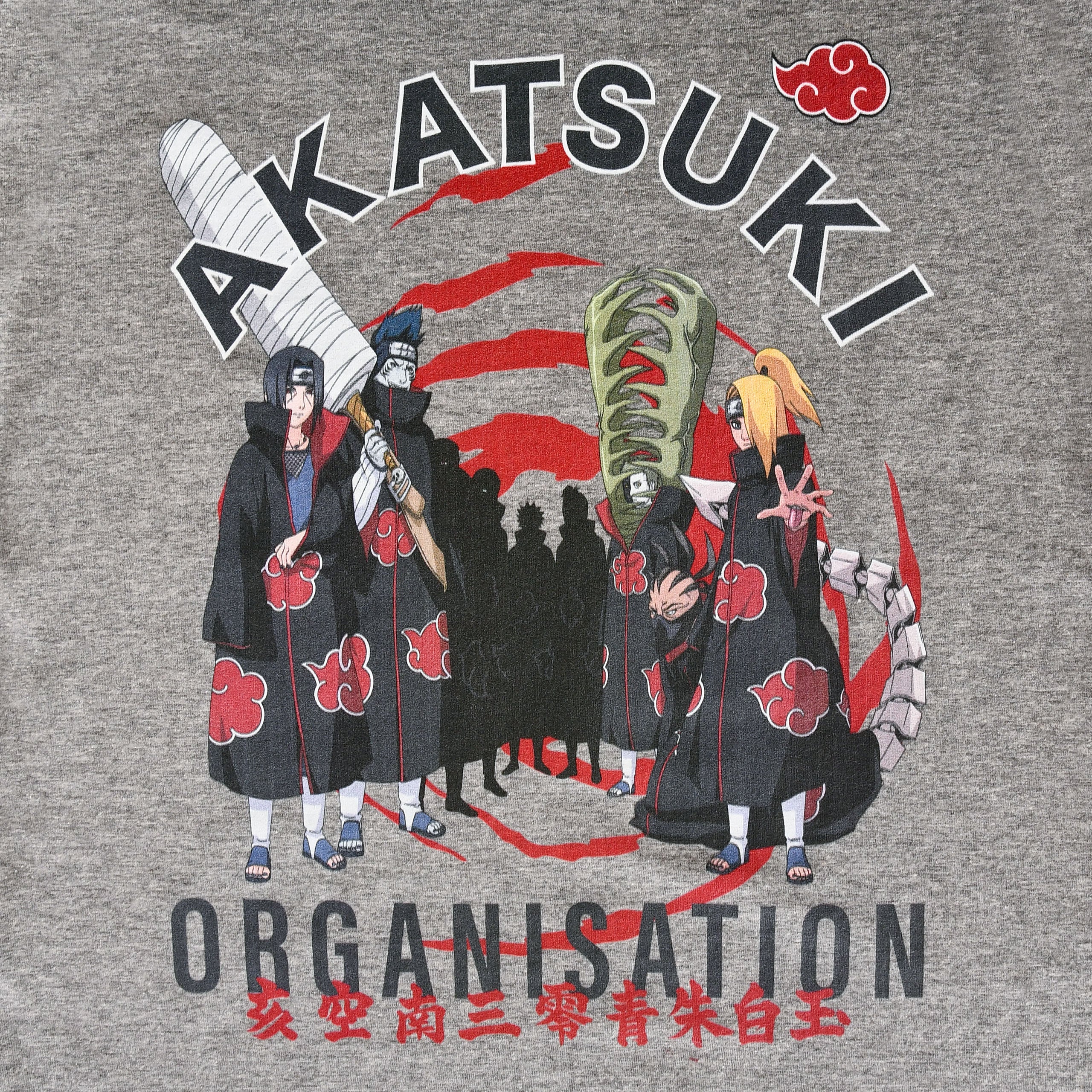 Imagen del producto Naruto Shippuden - Camiseta gris de la Organización Akatsuki