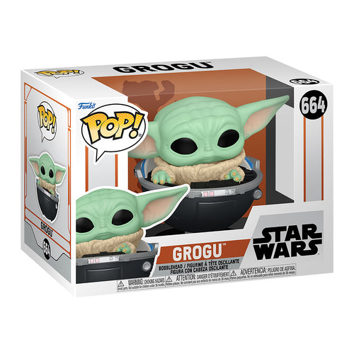Imagen del producto Grogu en cochecito Funko Pop Figura de cabeza oscilante - Star Wars The Mandalorian