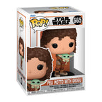 Imagen del producto Figura Funko Pop de Peli Motto con Grogu de Star Wars The Mandalorian