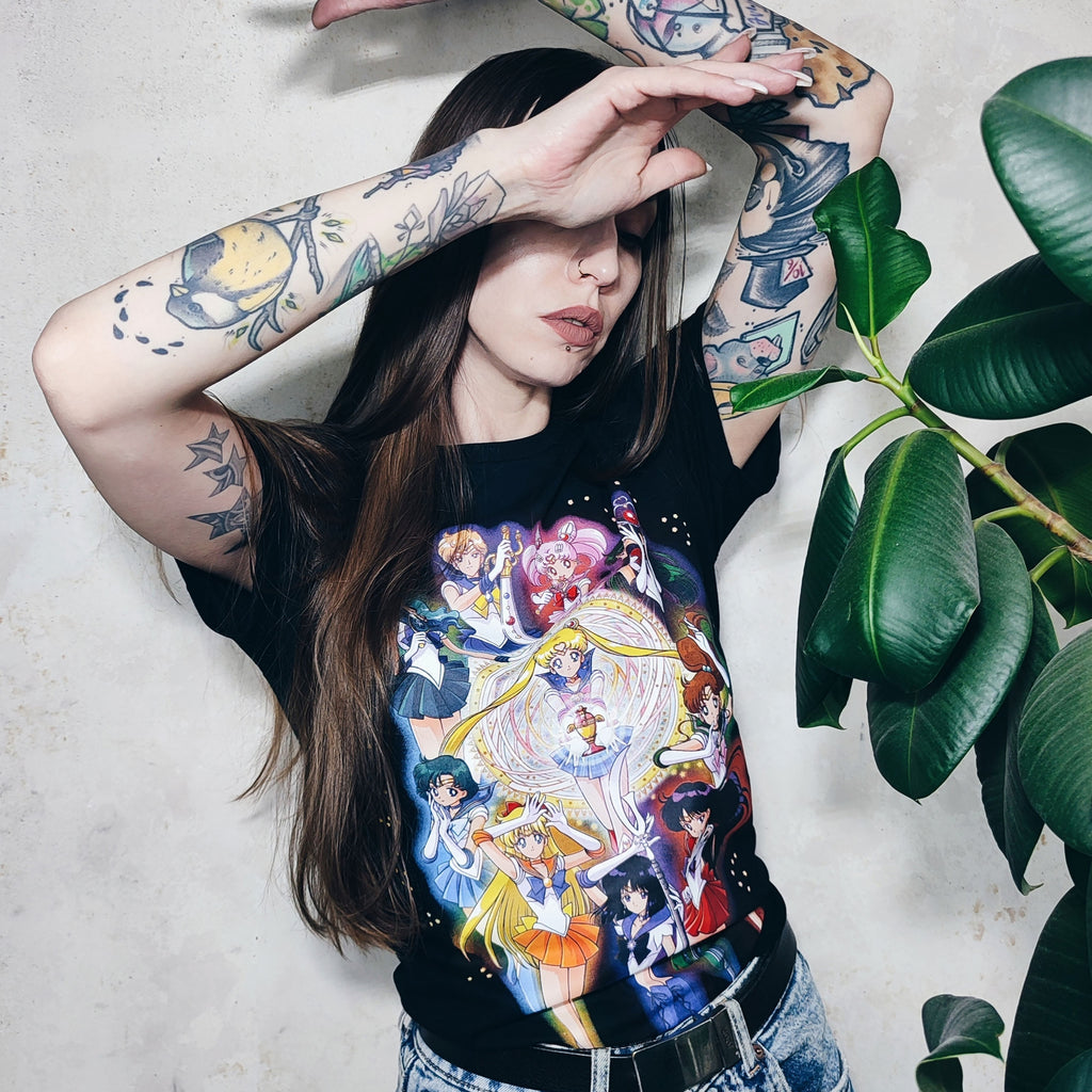 Imagen del producto Sailor Moon - Camiseta negra de la tripulación