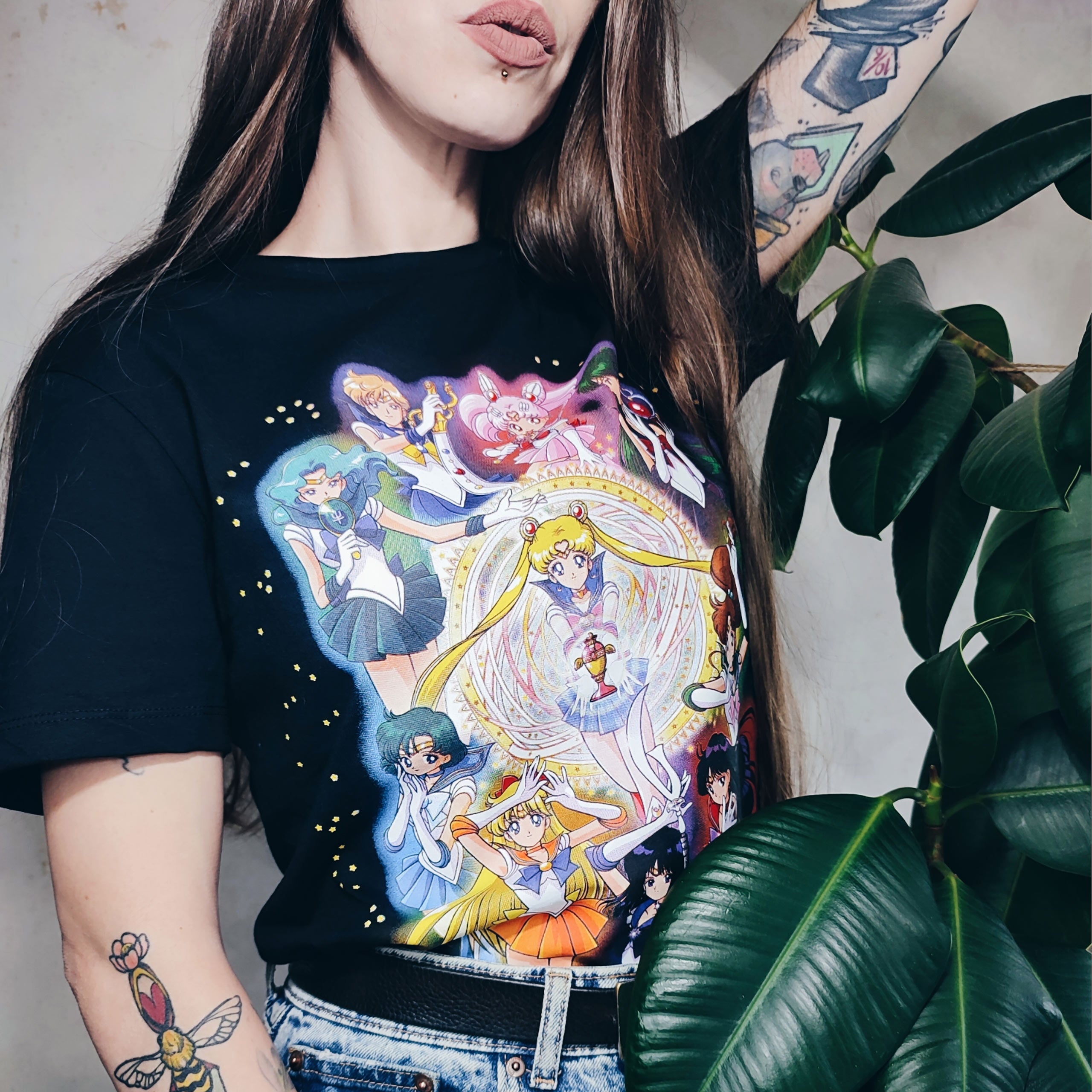 Imagen del producto Sailor Moon - Camiseta negra de la tripulación