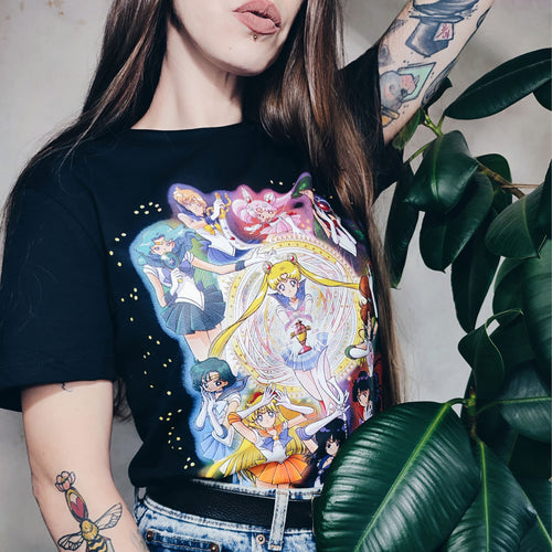 Imagen del producto Sailor Moon - Camiseta negra de la tripulación