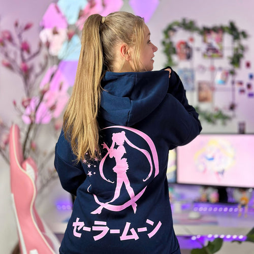 Imagen del producto Sailor Moon - Sudadera con capucha azul silueta