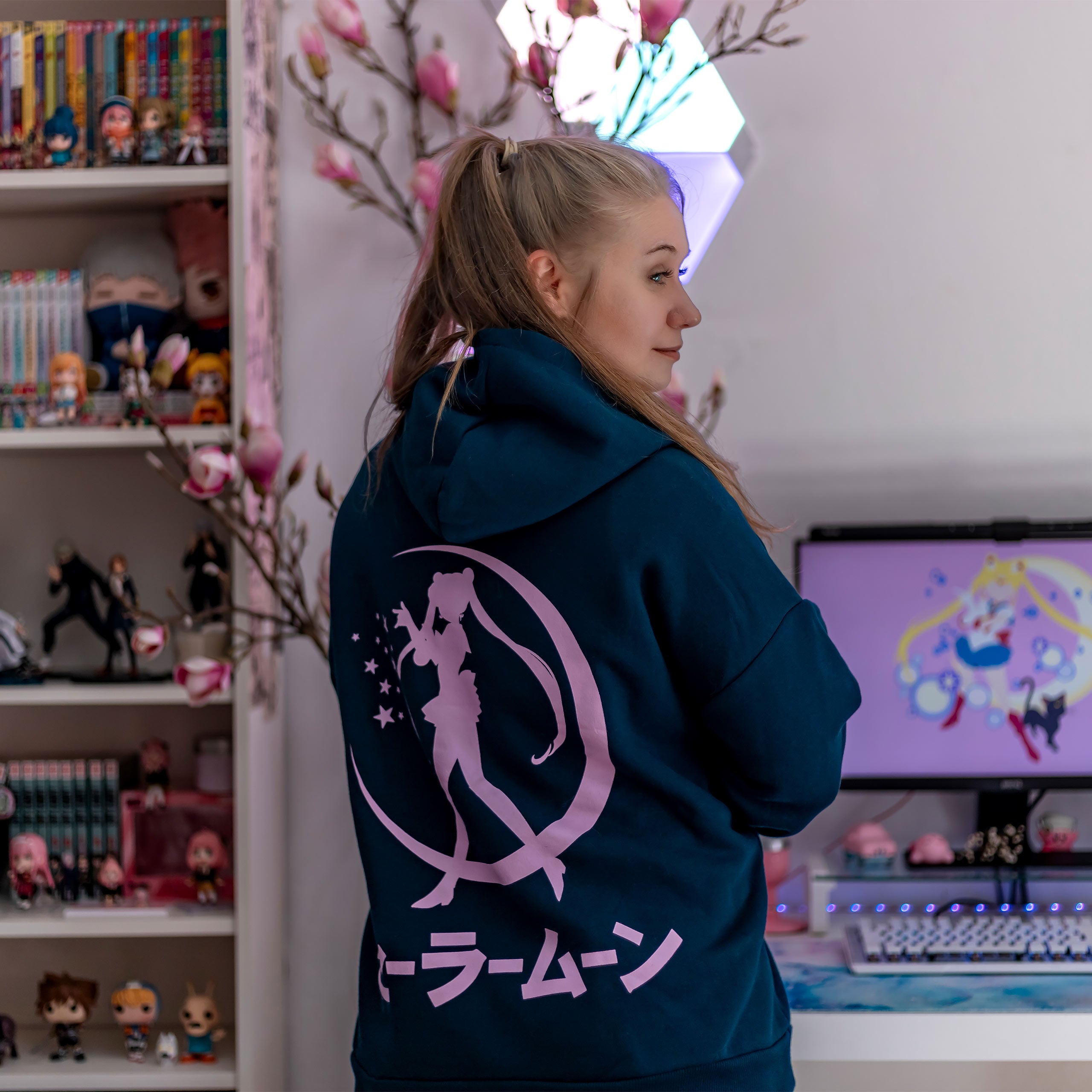 Imagen del producto Sailor Moon - Sudadera con capucha azul silueta