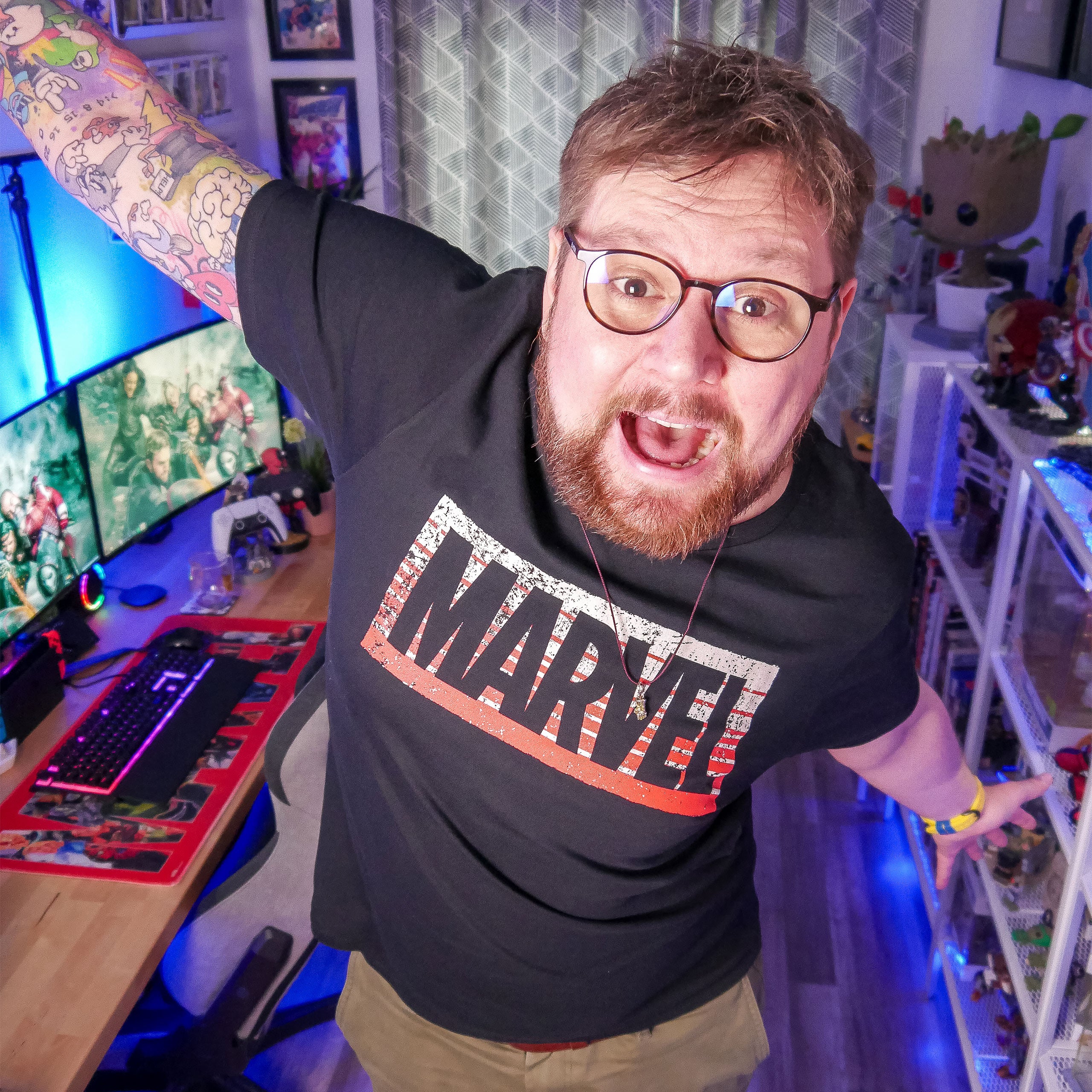 Imagen del producto Marvel - Camiseta negra con logo de Guardians