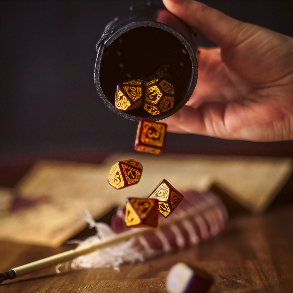 Imagen del producto Harry Potter - Juego de dados RPG Gryffindor 7 piezas rojo