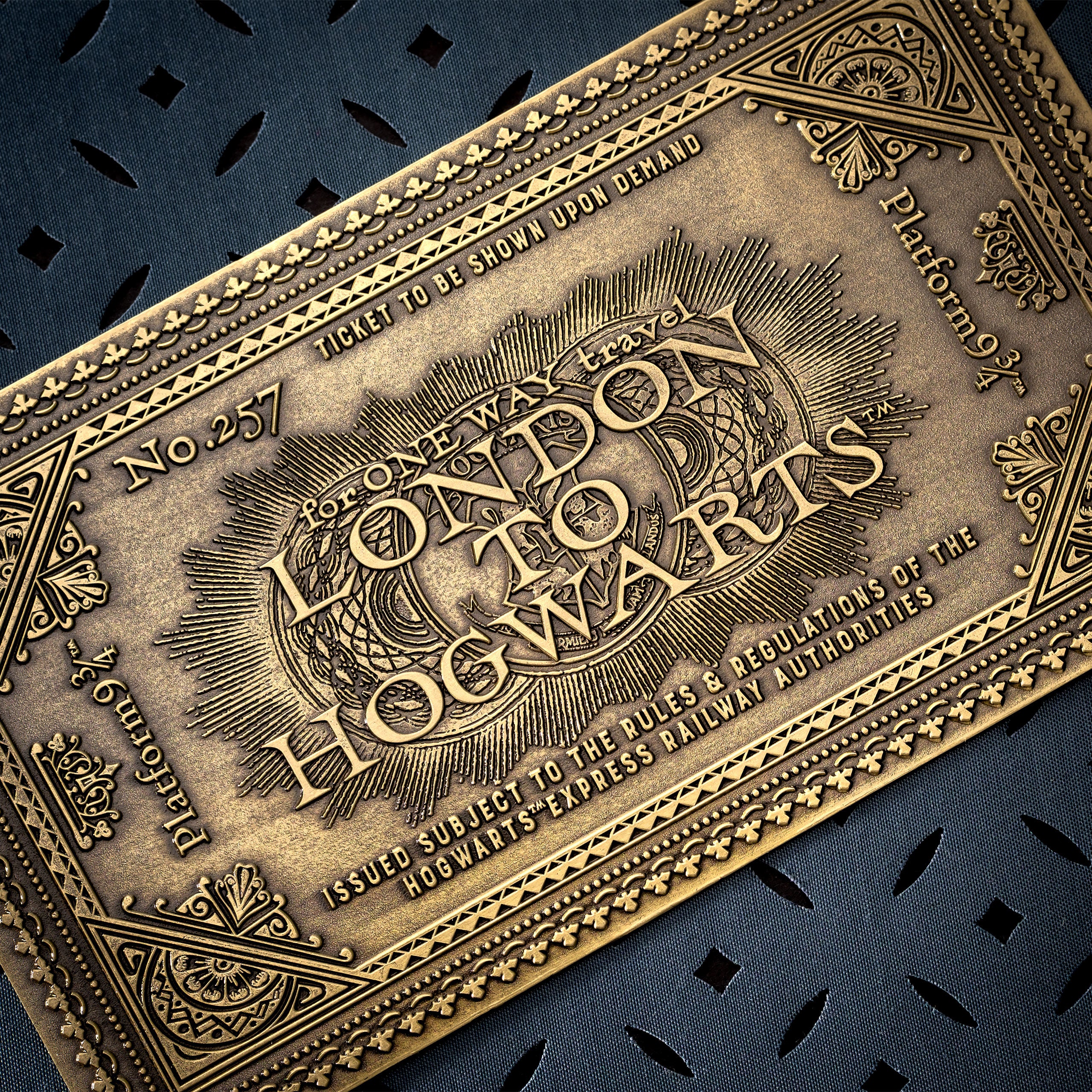 Imagen del producto Harry Potter - Réplica del billete del Expreso de Hogwarts de estilo antiguo (edición limitada)