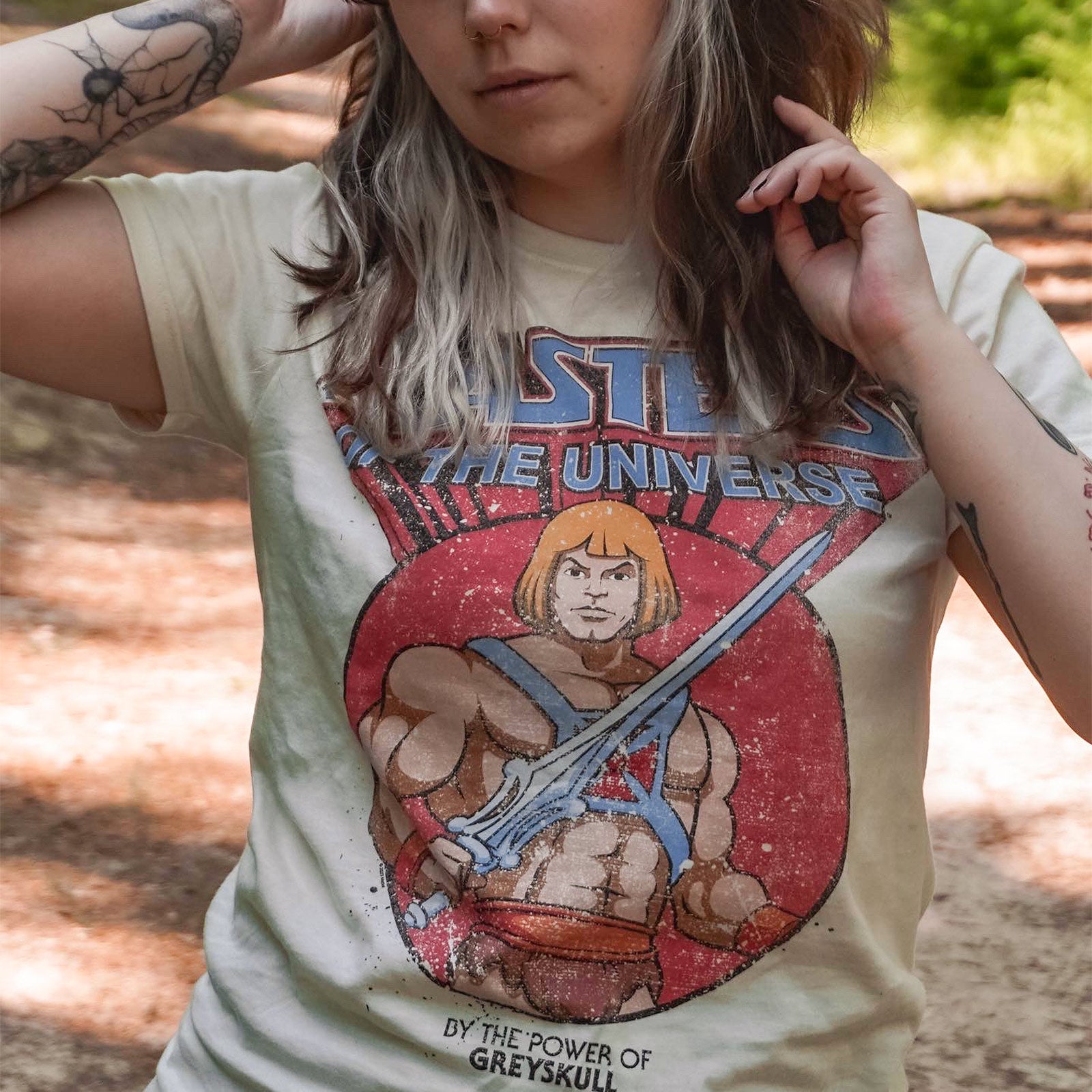 Imagen del producto Masters of The Universe - Camiseta Vintage de He-Man crema