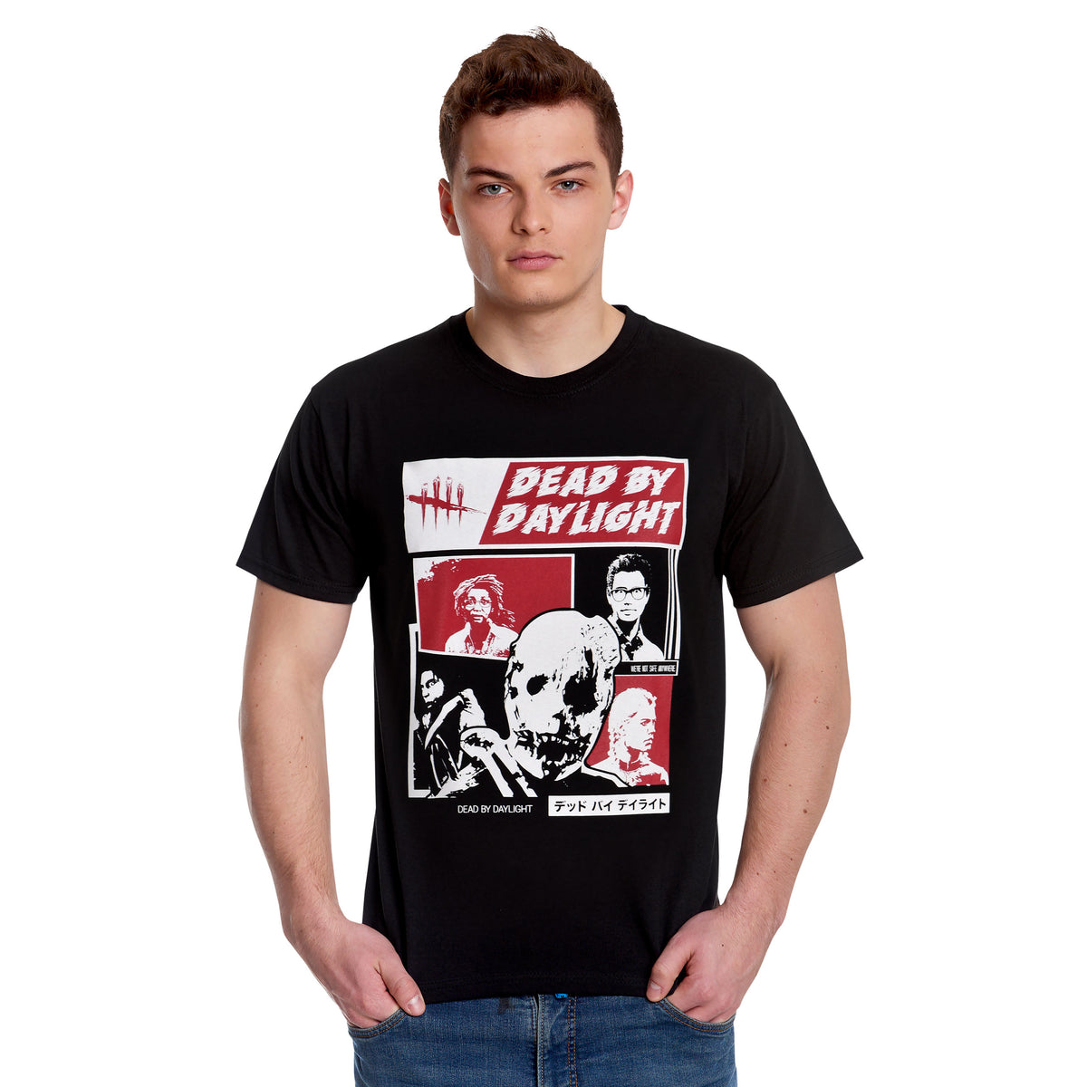 Imagen del producto Dead by Daylight - Camiseta Retro Line Trapper negra