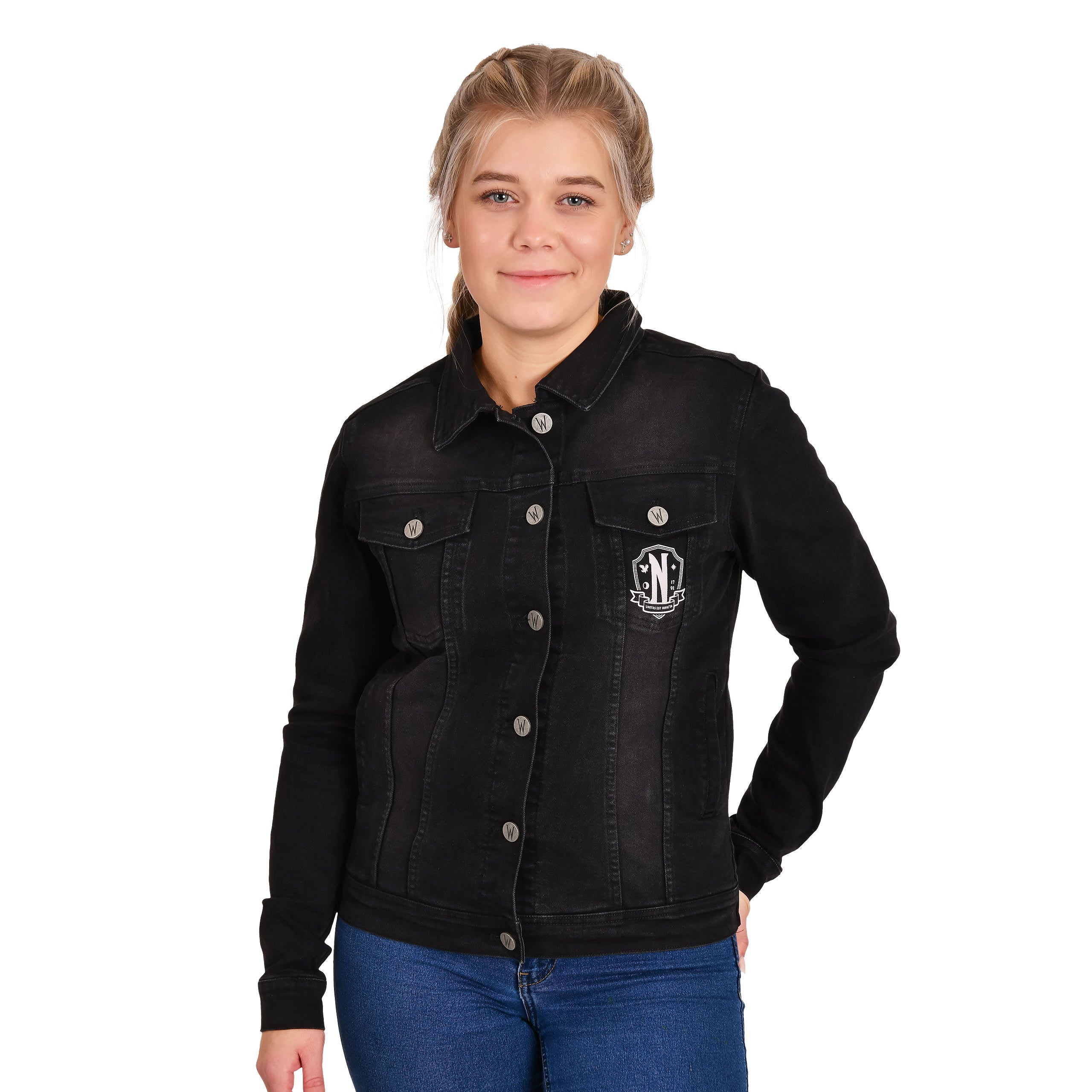 Imagen del producto Miércoles - Chaqueta vaquera Academia Nevermore negra