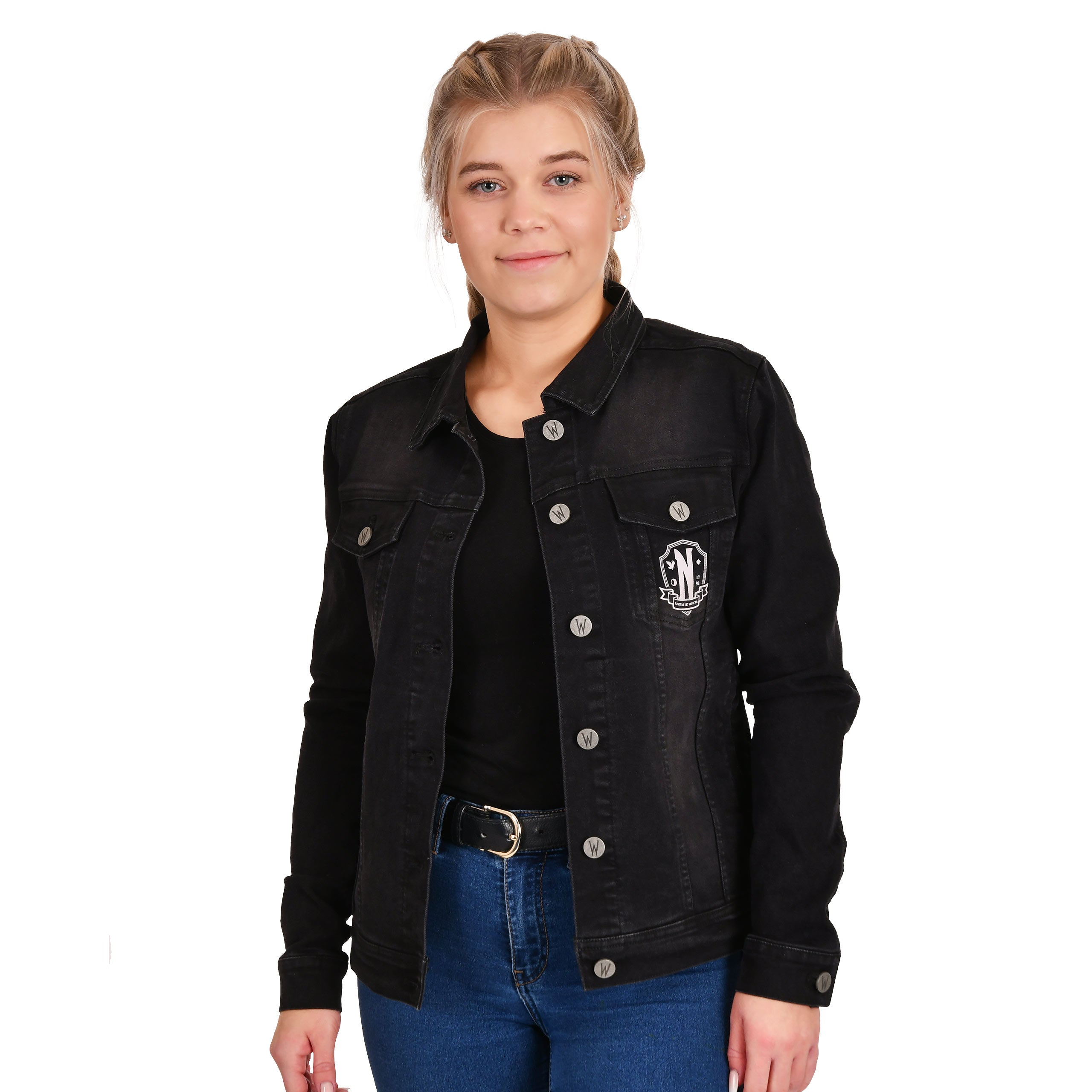 Imagen del producto Miércoles - Chaqueta vaquera Academia Nevermore negra