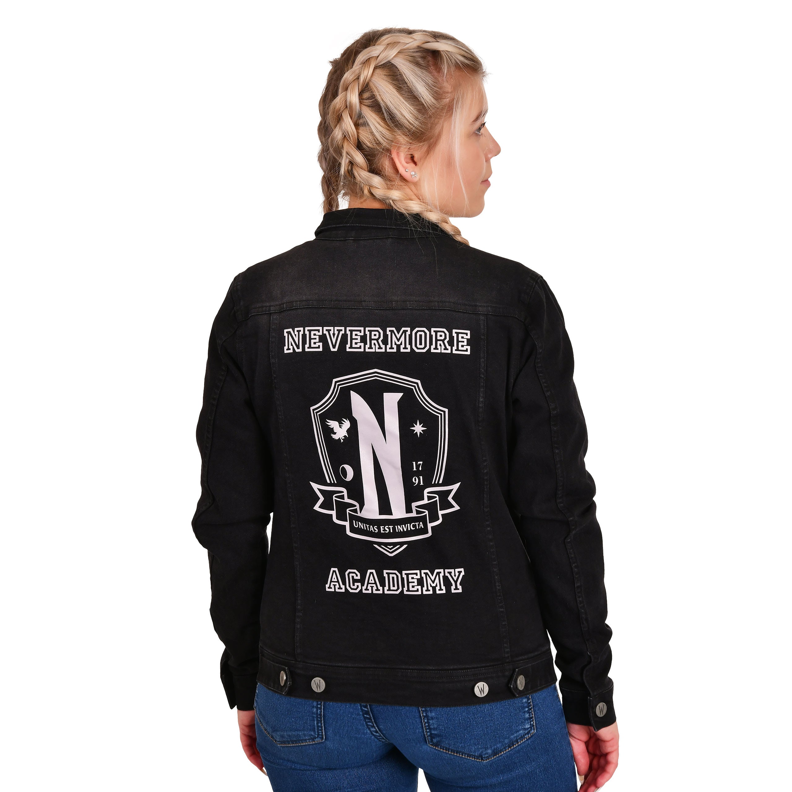 Imagen del producto Miércoles - Chaqueta vaquera Academia Nevermore negra