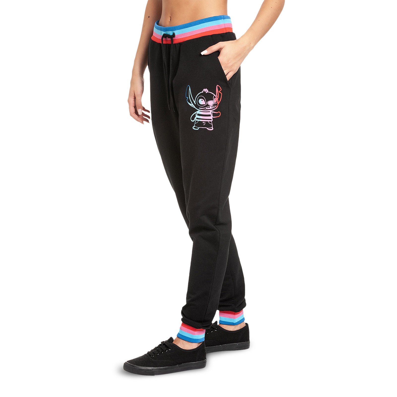 Imagen del producto Lilo & Stitch - Pantalones de chándal para mujer Rainbow Stitch en negro