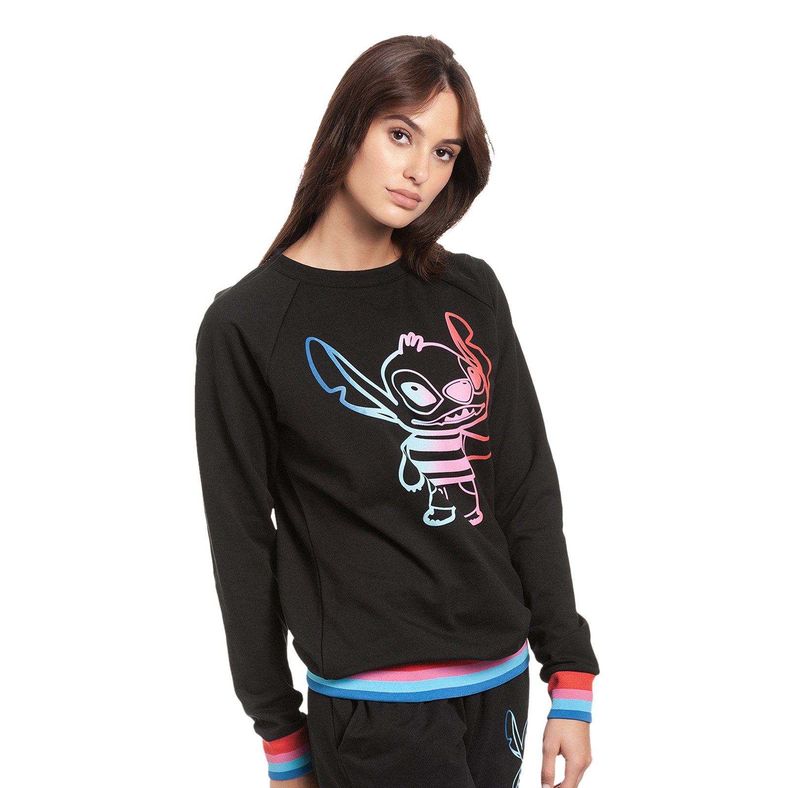 Imagen del producto Lilo & Stitch - Suéter Arco Iris Stitch para Mujeres Negro