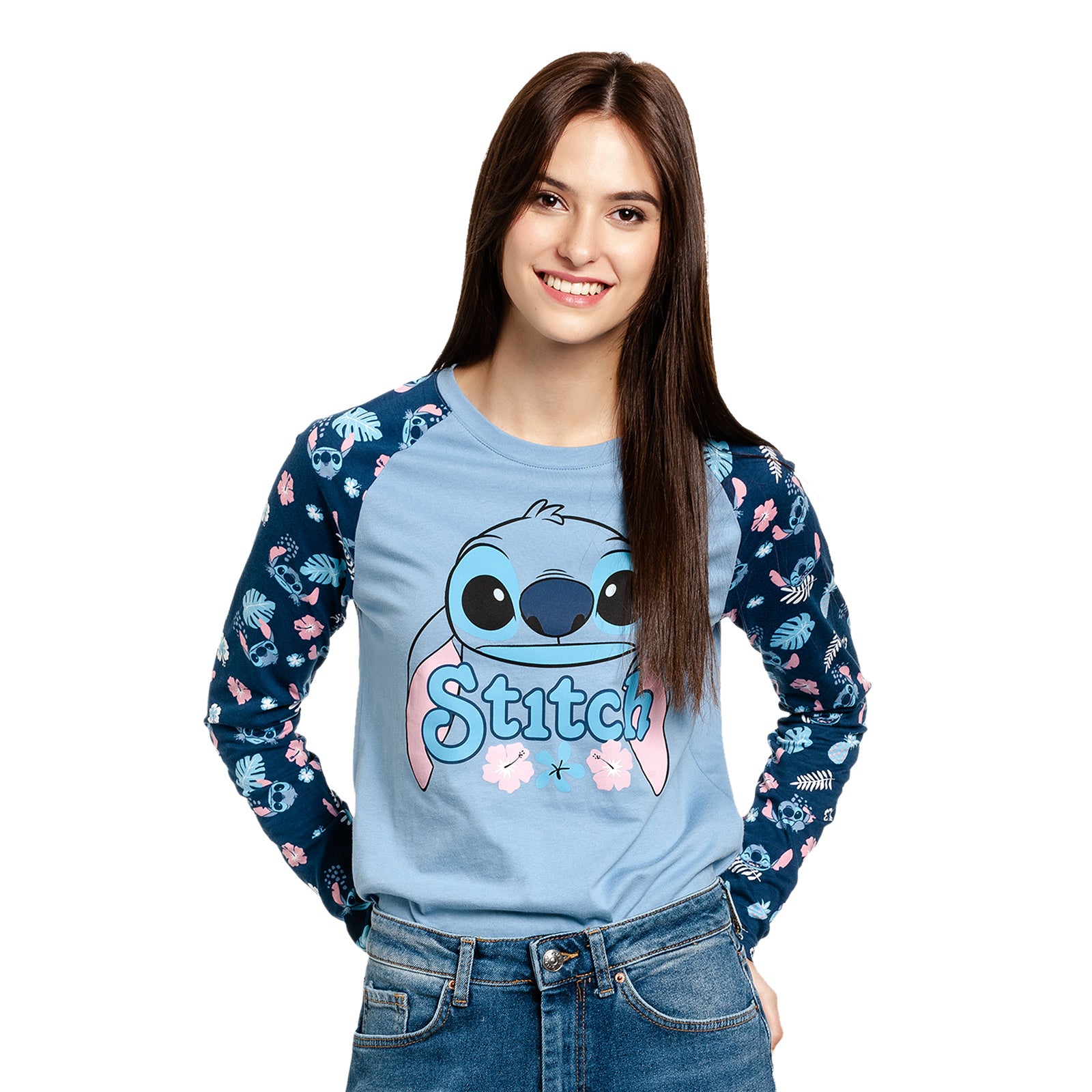 Imagen del producto Lilo & Stitch - Weird But Cute Raglan Longsleeve para mujeres azul