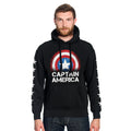 Imagen del producto Capitán América - Sudadera con capucha negra Shield