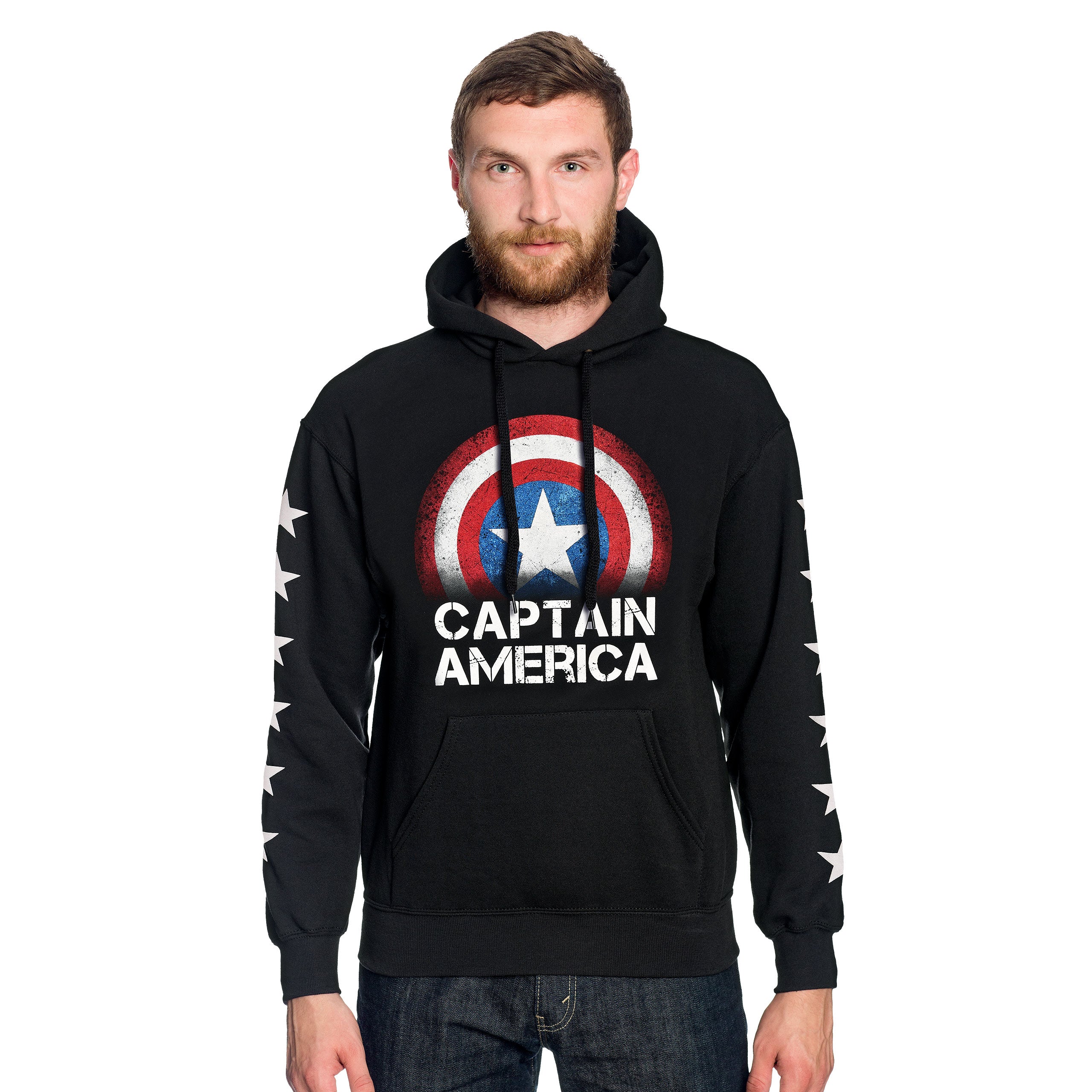 Imagen del producto Capitán América - Sudadera con capucha negra Shield