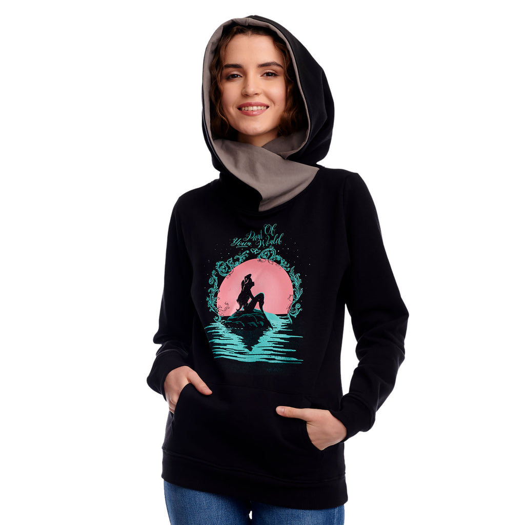 Imagen del producto Arielle - Part of Your World Sudadera con capucha para mujer negra