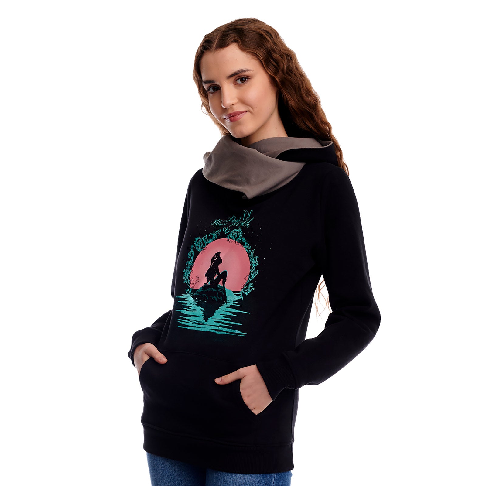 Imagen del producto Arielle - Part of Your World Sudadera con capucha para mujer negra
