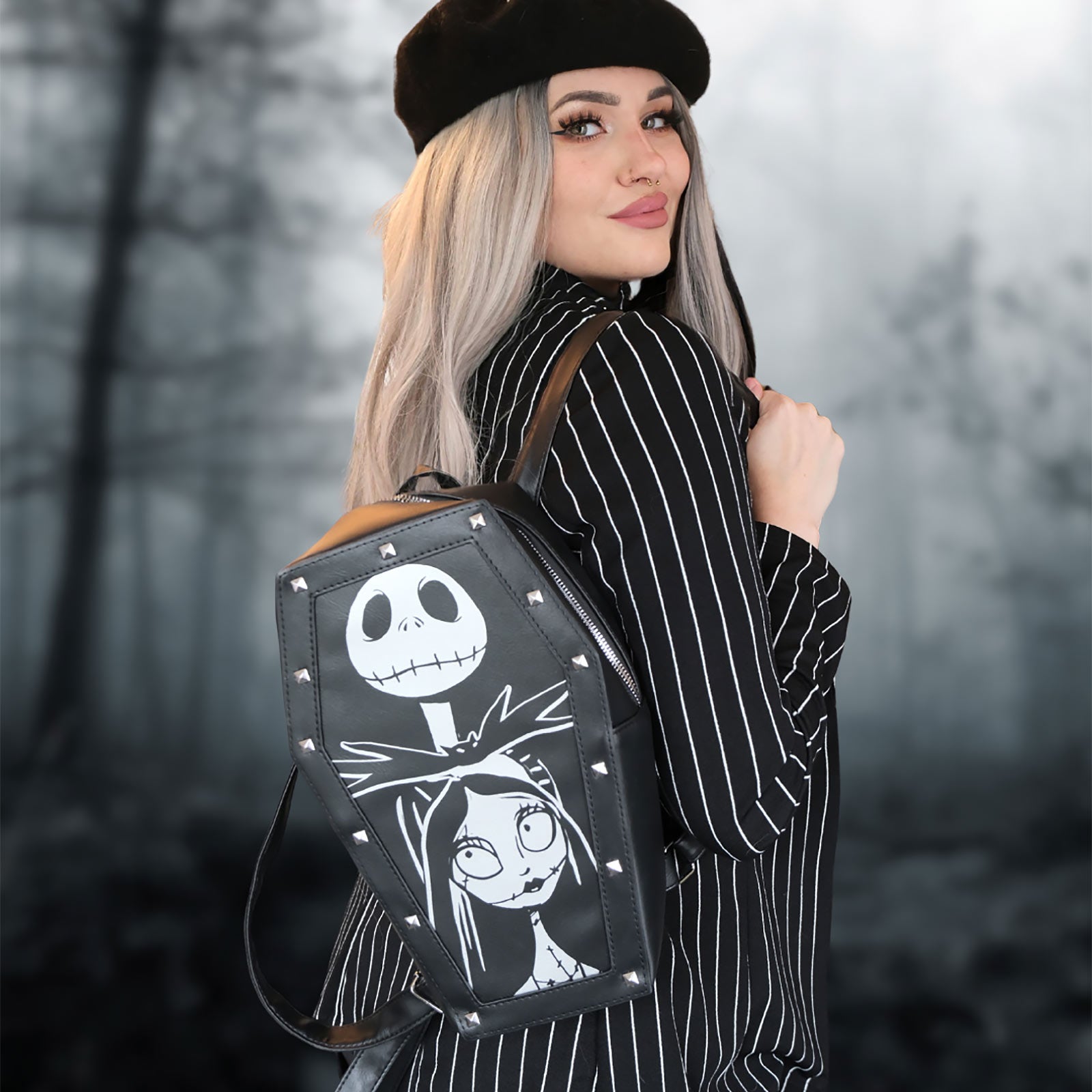 Imagen del producto Pesadilla antes de Navidad - Mochila negra de Jack & Sally