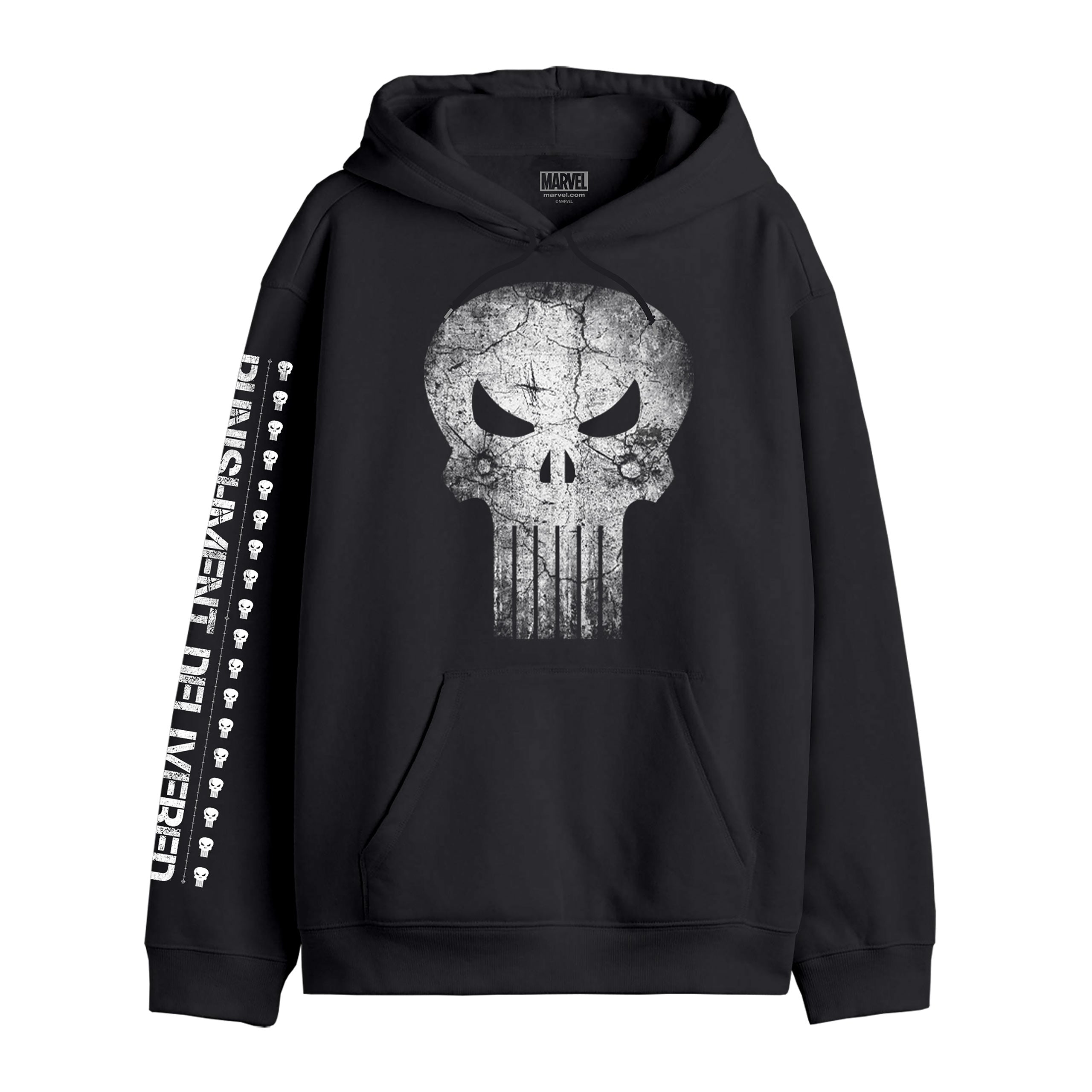Imagen del producto Punisher - Sudadera con capucha negra 'Punishment Delivered'