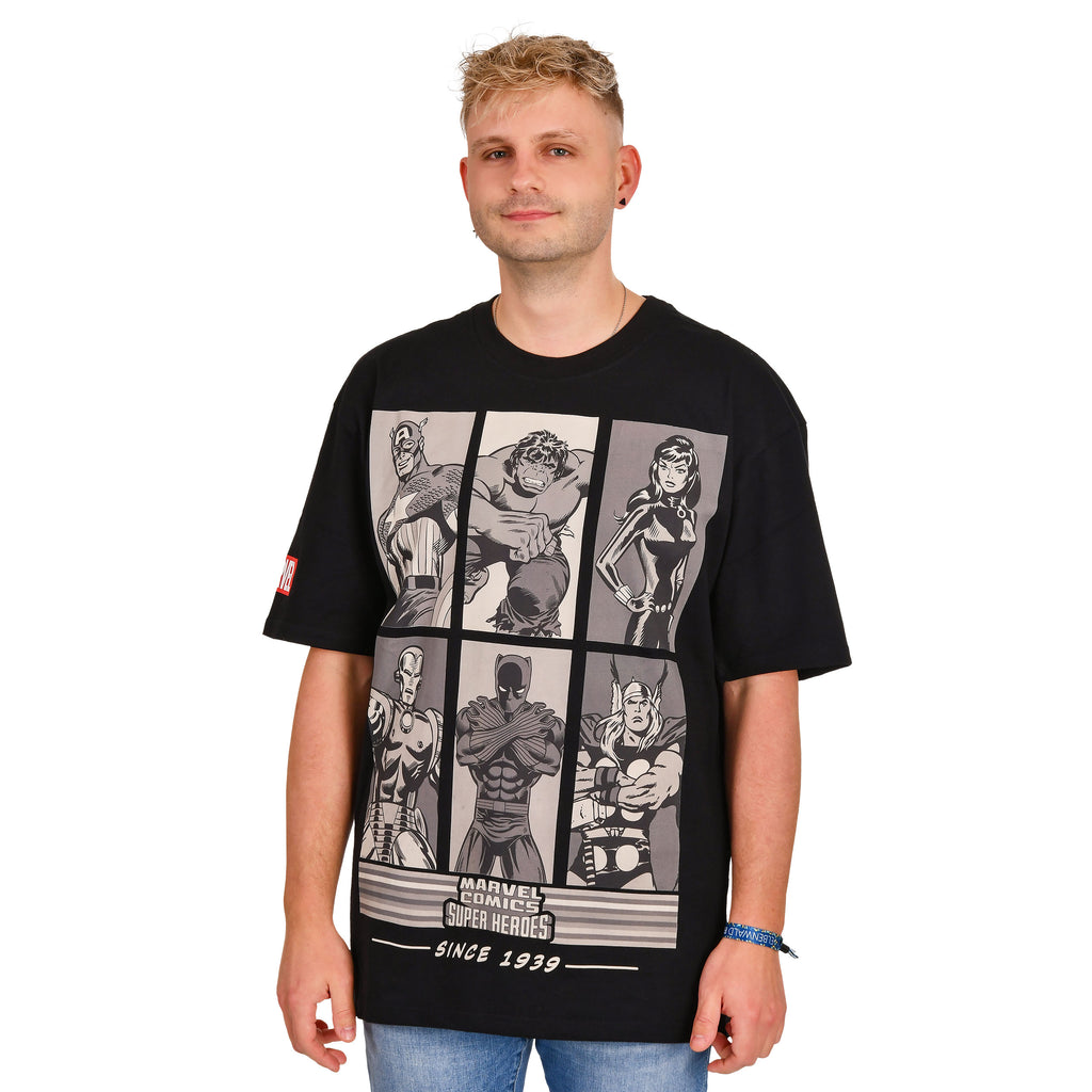 Imagen del producto Marvel Comics - Super Heroes Since 1939 Camiseta Oversize Negra