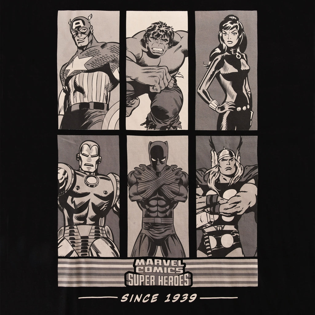 Imagen del producto Marvel Comics - Super Heroes Since 1939 Camiseta Oversize Negra