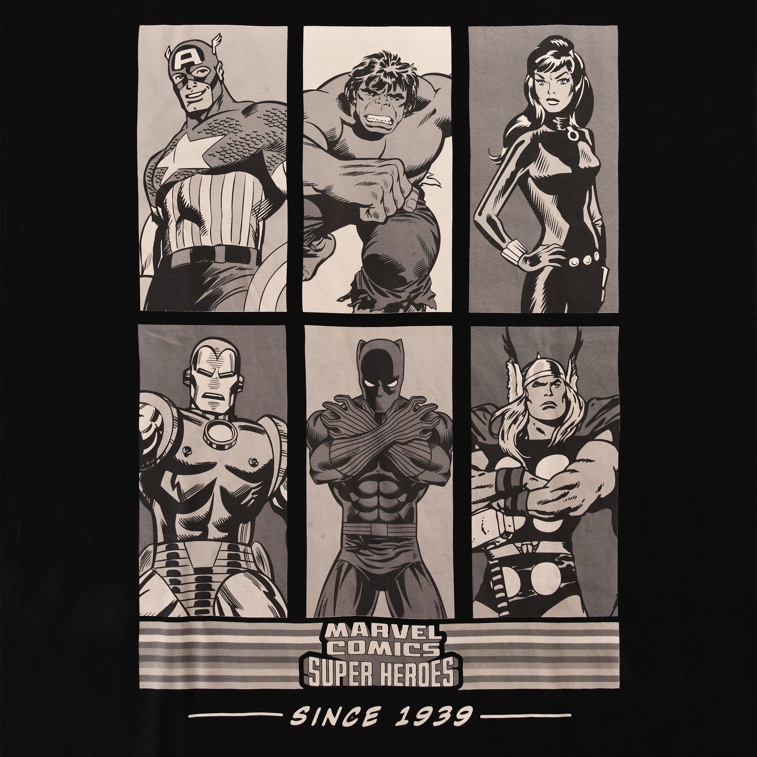 Imagen del producto Marvel Comics - Super Heroes Since 1939 Camiseta Oversize Negra